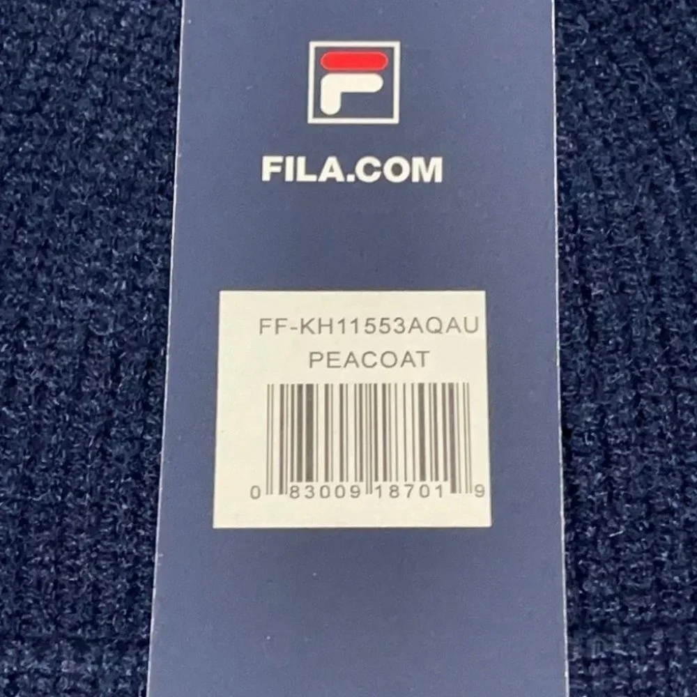 NWT Fila Peacoat Wide Cuff Shoreman Beanie Hat - Picture 4 of 4